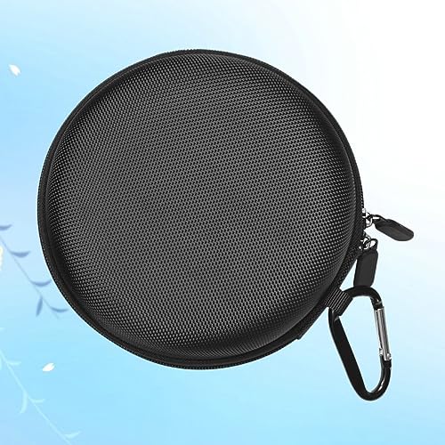 NUOBESTY Zippered Hard Storage Case for Headphones Earbud Pouch Compact for Earphones USB Cables Accessories Protective Black Case