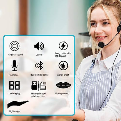 Voice Amplifier with Lapel Mic/Microphone Headset