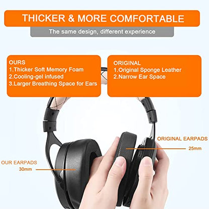 HS60 HS70 Earpads, Cooling Replacement Ear Pad Cushion for Corsair HS70 Pro | Also fit HS60/Pro HS50/Pro, Durable Protein Leather Gaming Headset Noise Isolation