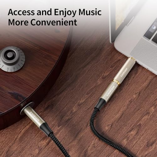 1/4 Inch 6.35mm Female to 1/8 Inch 3.5mm Male TRS Stereo Audio Jack Quarter Inch to Headphone Aux Adapter for Aux Cable, Smartphone, Laptop, Tablet, Speaker, etc. (2 Pack)
