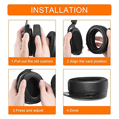 HS60 HS70 Earpads, Cooling Replacement Ear Pad Cushion for Corsair HS70 Pro | Also fit HS60/Pro HS50/Pro, Durable Protein Leather Gaming Headset Noise Isolation