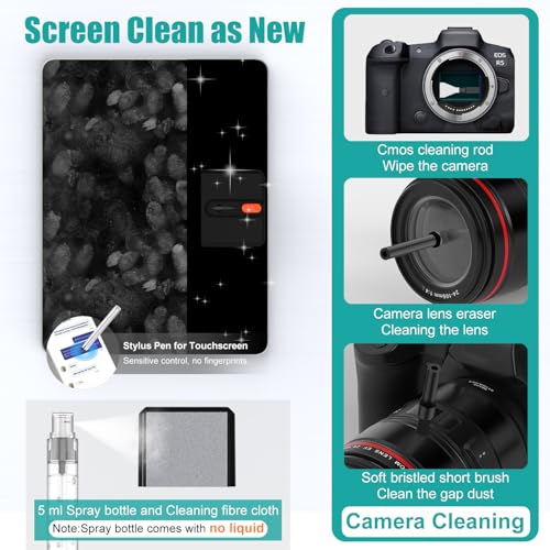 VICHYIE 32 in 1 Multi-Function Cleaning Kit for Electronic Devices (Black) - color: Black