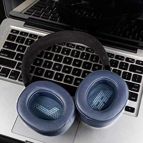 SOULWIT Professional Replacement Ear Pads for JBL Live 500BT/Live 500 BT Around-Ear Wireless Headphone, Earpads Cushions with Softer Protein Leather, Noise Isolation Foam - Navy Blue - color: Navy Blue