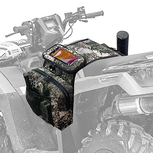 MYDAYS ATV Saddle Bag,Cargo Tank Phone Bag Storage Luggage for ATV UTV Snowmobile Motorcycle (Camo) - color: Camo
