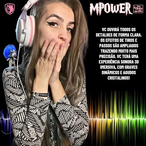 SADES MPOWER Stereo Gaming Headset for PS4, PC, Mobile, Noise Cancelling Over Ear Headphones with Retractable and Flexible Mic & Soft Memory Earmuffs for Laptop Nintendo Switch Games-Angel Edition - color: White, Light Pink