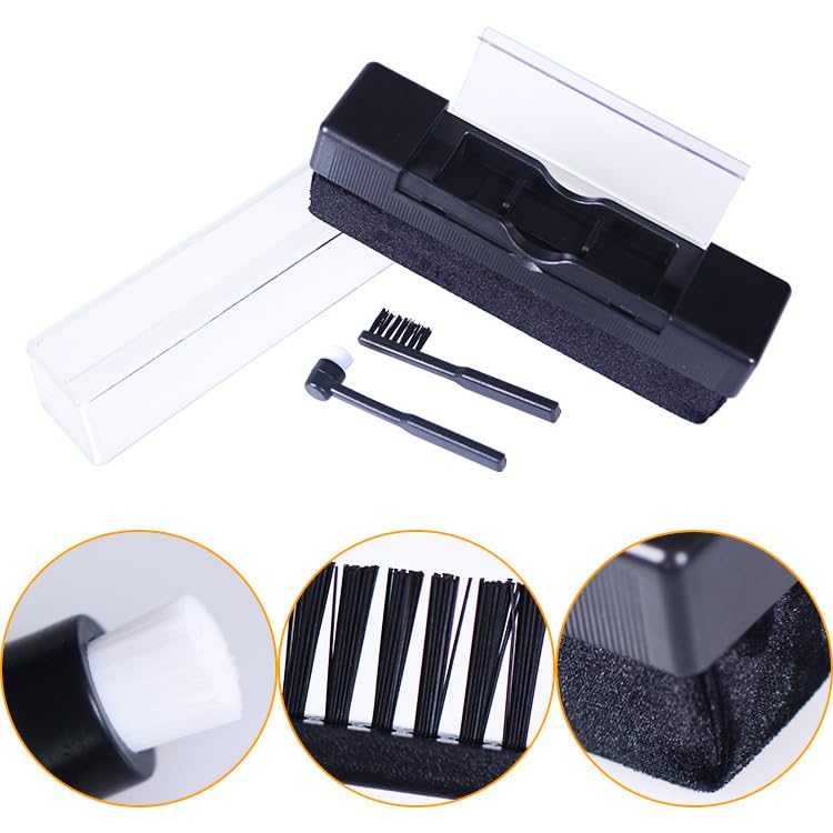 Premium Vinyl Record Cleaner Kit - Vinyl Records Cleaning Kit for Records Albums-Includes Soft Velvet Record Brush, Cleaning, Stylus Brush, Brush for Velvet