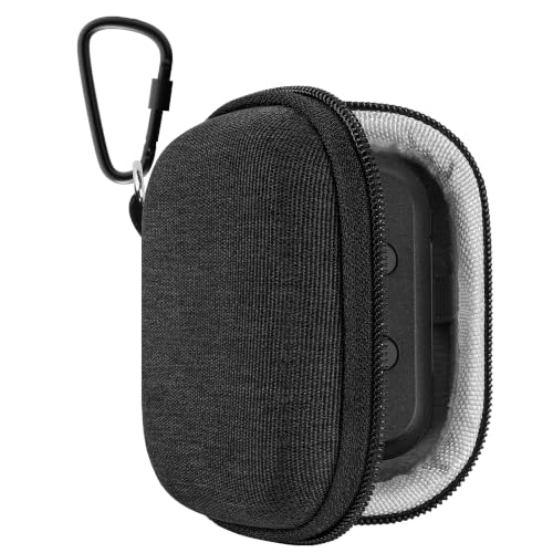 Geekria Shield Earbuds Case Compatible with Skullcandy EcoBuds, Dime 2/3, Smokin' Buds True Wireless Earbud, Replacement Hard Shell Travel Carrying Bag with Carabiner Clip (Dark Grey)