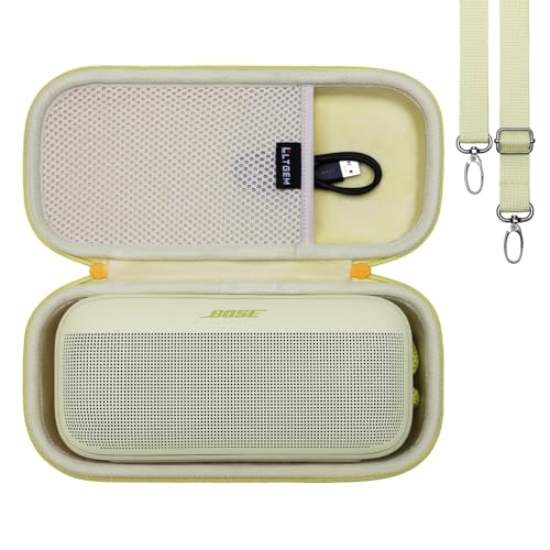LTGEM Speaker Case Compatible with Bose SoundLink Plus Portable Bluetooth Speaker, Office Travel Carrying Storage Bag - Yellow(Case Only) | Hard EVA Shell, Water-Resistant, Shock Protection, Scratch-Resistant Interior, Portable Travel Storage Case Only -
