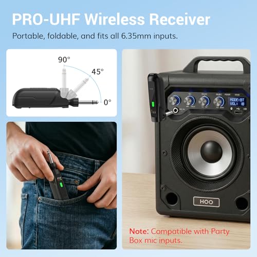 TONOR 2.4G Dual Wireless Microphones, Rechargeable Handheld Mic TW-220