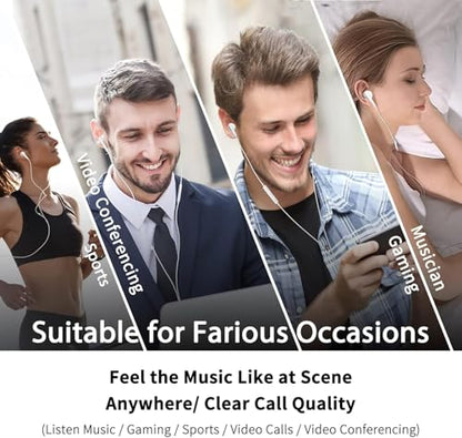 USB C Wired Headphone for iPhone：Headphones with USB-C Plug, Wired Ear Buds with Built-in Remote to Control Music, Phone Calls, and Volume[4Pack]