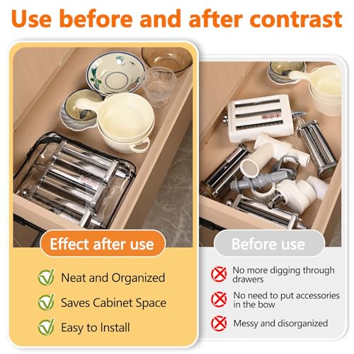 Transparent Stand Mixer Attachment Storage Bag, Dustproof Kitchen Organizer for Mixer Accessories, Clear PVC Zipper Pouch with Breathable Holes, Fits Most Brands, Easy to Clean, Space Saving