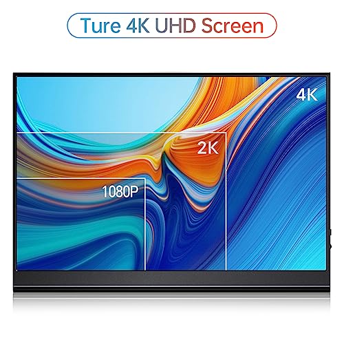 VILVA 15.6" 4K UHD IPS HDR USB-C HDMI Monitor | 15.6" 4K UHD IPS 100% Adobe RGB HDR, USB-C/HDMI, speakers+smart cover, for PC/Phone/PS4/Xbox/Switch/Mac, travel. - color: 15'6 4K