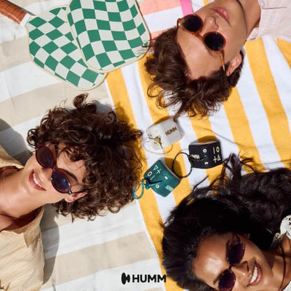 HUMM GLO Compact Waterproof & Dustproof Portable Bluetooth Speaker, Black | Features Ambient LED Lights & Hanging Strap, Stereo Pairing, Up to 18 Hours Playtime, Perfect for Travel, Bike & Beach - color: Black