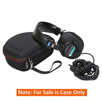 Case for Sony MDR7506 Professional Large Diaphragm Headphone Black | Hard Carrying Travel Case for Sony MDR7506 Professional Large Diaphragm Headphone - color: 2.Black