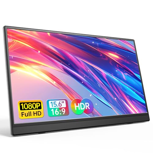 Anyuse 15.6" FHD IPS USB-C HDMI Portable Monitor | 15.6" FHD IPS ultra-slim zero-frame, kickstand, USB-C/HDMI, for PC/Mac/Phone/PS/Xbox/Switch, gaming. - size: 15.6"Portable