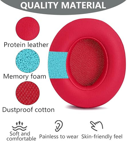 Replacement Ear Pads Compatible with Beats Studio 3 Wireless red - color: red