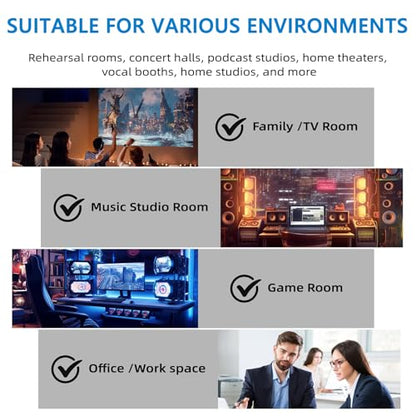 4Pack Sound Proof Foam Panels |48"×24"×2" Quick-Recovery Soundproof Wall Panels | High Density Sound Dampening Panels for Home Studio - color: 4Pack Black Pyramid