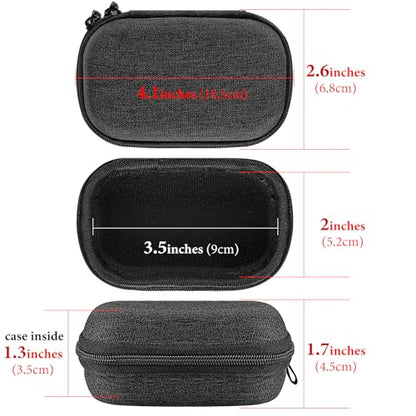 Geekria Shield Earbuds Case Compatible with Sennheiser Accentum True Wireless Earbud, Replacement Hard Shell Travel Carrying Bag with Carabiner Clip (Dark Grey)
