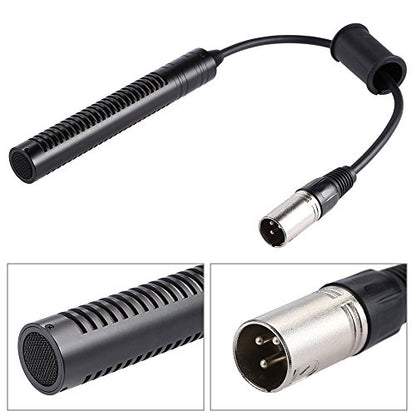 Andoer Video Recording Interview Photography Stereo Condenser Unidirectional Microphone Mic for Sony Panosonic Camcorders-XLR Interface