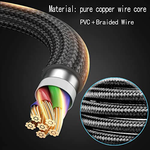 FAAEAL QC45 Replacement Audio Cable,6N High Purity Oxygen Free Copper (OFC) Wired Earphone Cord,Soft Cotton Yarn Cover,2.5mm to 3.5mm Aux Cord for Musician Audiophile 4.2ft - size: 4.2ft