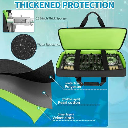 IBVIVIC DJ Controller Case Bag Fits for Pioneer DDJ FLX6/RR/DDJ SX SX2 SX3 | Fits for NI Traktor Kontrol S8/DDJ 800/Denon MC7000 Padded DJ Travel Carrying Bag Lightweight Controller Storage Bag Case - size: DDJ-FLX6/SX/SX2
