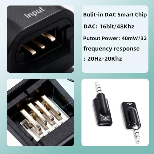 Poyiccot USB C to 3.5mm AUX Adapter 1-Pack, USB Type C Female to 3.5mm Male Aux Adapter, HiFi Audio Headphone Jack Res16bit/48kHz DAC Stereo Plug for iPhone 15, MacBook, Car Headphone, Black - style: 1 Pack Male to Female Black