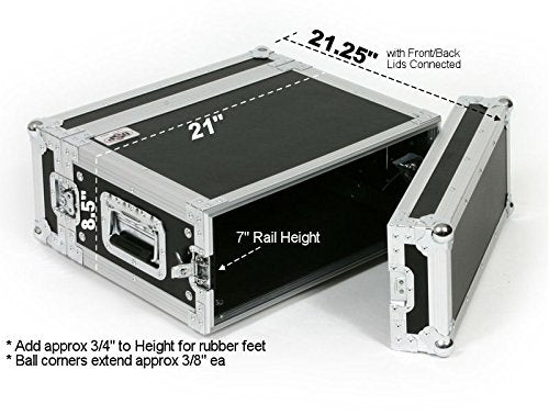 OSP Cases | ATA Road Case | 4-Space Effects Rack | 14" Deep | RC4U-14 - size: 4 Space, 14"