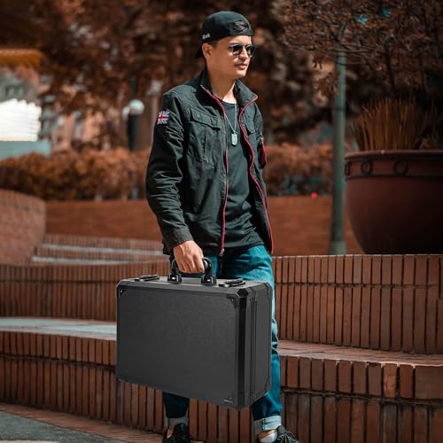 Protective Hard Case Shockproof Water-resistant with Customized DIY Foam Insert fit for Camera, Laptops, etc, 17 X 12 X 5-Inch - size: Inner：16.4''X 11.2 X 4.5''