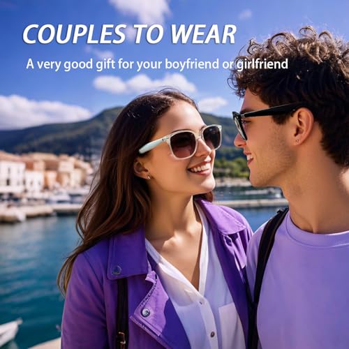 Smart AI Bluetooth Sunglasses for Women Men Translation Translator Translate Translating Headphones Audio Glasses with 150 Language & Accents UV Protection Bluetooth 5.4 Eyeglasses with Speakers - color: Black