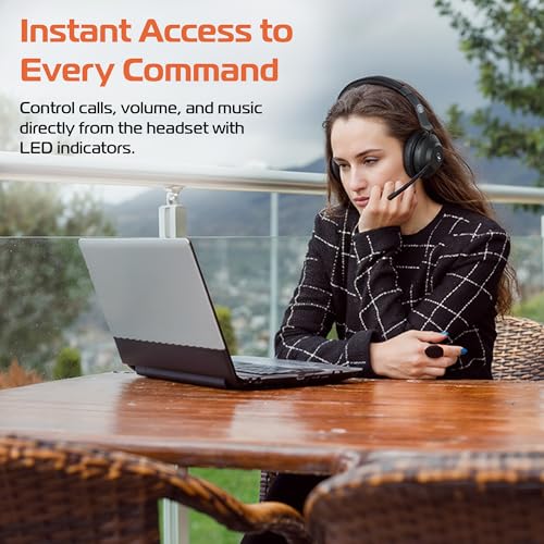 Spracht Blues Combo BT/USB Wireless Headphones for Working Professionals, Comfortable PC Headset, 40 Hour Battery Life, USB and Bluetooth Headset with Noise Cancelling Microphone for Work (Dual Ear) - style: Dual Ear