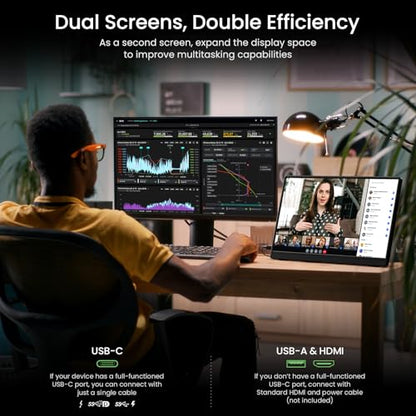 VILVA 17.3" QHD 165Hz USB-C HDMI Gaming Monitor | 17.3" QHD 165Hz IPS, slim metal+stand, USB-C/HDMI, for PC/PS5/Xbox/Switch, gaming. - color: Light Black