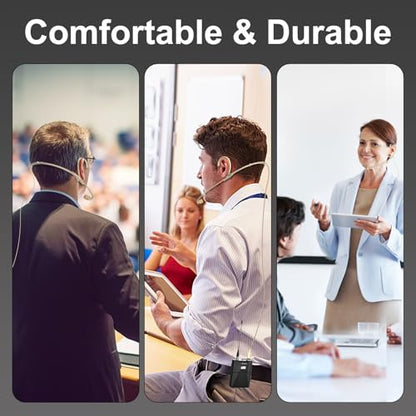 Headset Headworn Microphone Professional Dual Over-Ear Hanging Earset Condenser Mic Compatible with Shure Wireless System Bodypack Transmitter for Performance Theater, Mini XLR 4 Pin TA4F Plug - size: Mini XLR 4 Pin TA4F Plug for Shure Only
