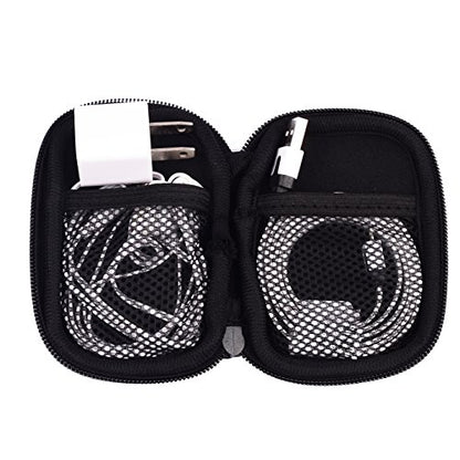 Black Universal Neoprene Zipper Headphone Headset Dock Charger Cable Organizer Electronics Accessories Case Various USB, Mp3, Charge, Cable organizer Pouch