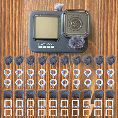 Camera Mic Wind Muff For Go Pro Hero 9 10 Dead Cat Windscreen Microphone Cover For Series Of Go Pro Hero (Grey) - color: Grey