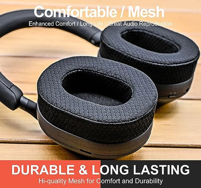 1000XM5 Earpads Compatible with WH-1000XM5 by LTYIVABHTTW - Noise Isolating Memory Foam, Added Thickness, Improved Durability & Sound Ear Cushion (Breathable Mesh)