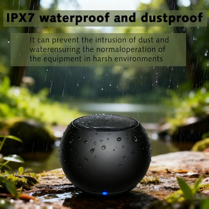 Portable Mini Bluetooth Speaker, Small Wireless Speaker Bluetooth 5.3 with Stereo Sound, Deep Bass, TWS Pairing, IP7 Waterproof, 8 Hours of Playtime, for Home/Outdoor/Party/Travel/Gift Ideas