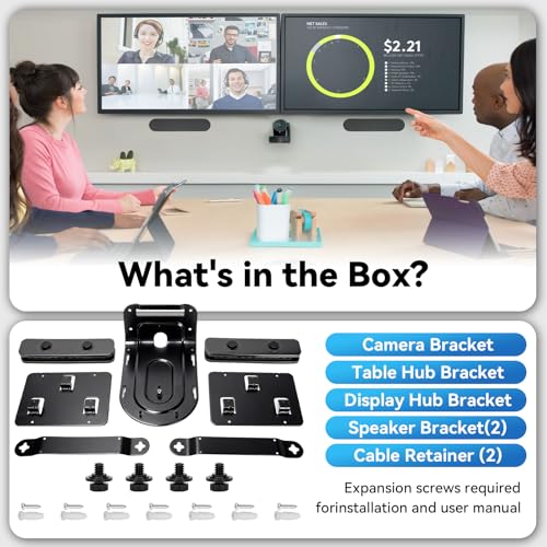 Video/Rally Mounting Kit, Compatible with logitech Rally and Rally Plus Mounting Bracket for Speaker, Camera, Table Hub, and Display Hub (Part: 939-001644)