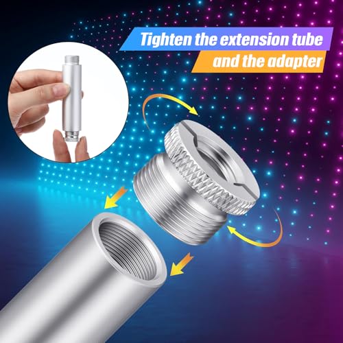 Weewooday 4 Pcs Mic Stand Extension Tube, 5/8 Inch, Sliver | Microphone Extension Pipe, Aluminium Alloy Stand Extenders Screw Boom Tubes, with 2 Metal Adapters - color: Sliver