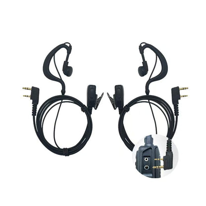 2-Pack Two-Way Radio Earpiece with Mic， Ear Hooks Walkie Talkie Headset Compatible with Baofeng UV-5R BF-888S BF-F8HP,Arcshell AR-5,Kenwood,BTECH,Pxton,Wouxun(2-Pin) - style: Baofeng-2 Pin - 2Packs(G Shape Headset)