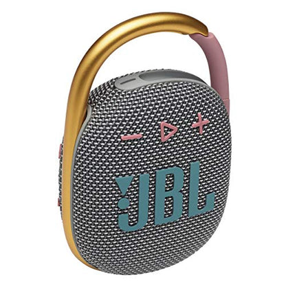 JBL Clip 4 - Portable Mini Bluetooth Speaker, big audio and punchy bass, integrated carabiner, IP67 waterproof and dustproof, 10 hours of playtime, speaker for home, outdoor and travel (Grey) - color: Grey