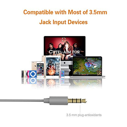 MAXROCK (TM Unique Total Soft Silicon Sleeping Headphones Earplugs Earbuds with Mic for Cellphones,Tablets and 3.5 mm Jack Plug (Grey) - color: Gray