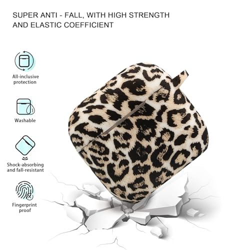 Case Compatible with AirPods 4 Case,Soft Silicone Cover with Bracelet Lanyard and Keychain, Cute Wireless Charging Protective Case for Apple AirPods 4th for Women and Men (Leopard) - color: Leopard