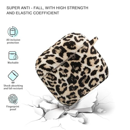 Case Compatible with AirPods 4 Case,Soft Silicone Cover with Bracelet Lanyard and Keychain, Cute Wireless Charging Protective Case for Apple AirPods 4th for Women and Men (Leopard) - color: Leopard