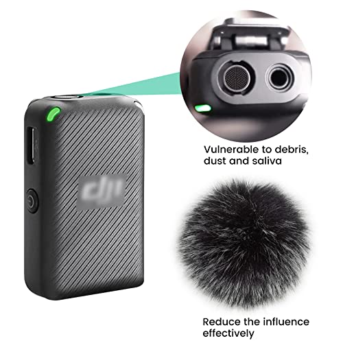 2-Pack Windscreen Wind Muff for DJI MIC Lavalier Microphone, Furry Cover - size: 2-Pack