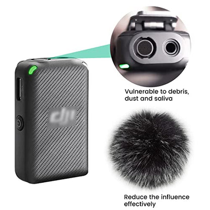 2-Pack Windscreen Wind Muff for DJI MIC Lavalier Microphone, Furry Cover - size: 2-Pack