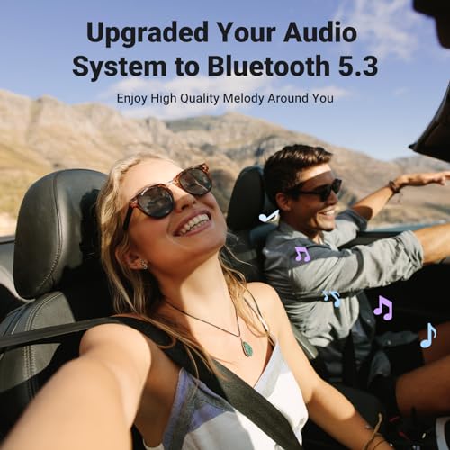 UGREEN Aux to Bluetooth 6.0 Adapter 3.5mm Bluetooth Receiver for Car USB 2.0 to 3.5mm Jack Kit with Built-in Microphone Aux Input for Hands-Free Calls Compatible with Car Speaker and Home Audio - color: Silver