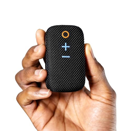 MEE Audio goSPKR Small Wearable Clip-on Bluetooth Speaker with IPX5 Water Resistance, Built-in Speakerphone with Microphone for Hands-Free Calls, Compact Design, Can Connect Up to 2 in Stereo (Black) - color: Black
