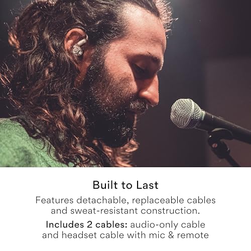 MEE audio Professional MX4 PRO Quad-Driver Hybrid Musicians In Ear Monitor Headphones with High-Resolution Reference Sound, Noise Isolating Earbuds Earphones with Detachable Cables, Transparent - color: Clear, size: MX4 PRO