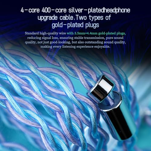 CVJ Aria in Ear Monitors Headphone IEM Earphone HiFi Wired Earbuds with High-Performance Nano-Crystalline Coating Diaphragm+CCAW Voice Coil, Silver-Plated Copper Wire for Audiophiles/Musicians/Singer - color: Aria Character, style: no Mic