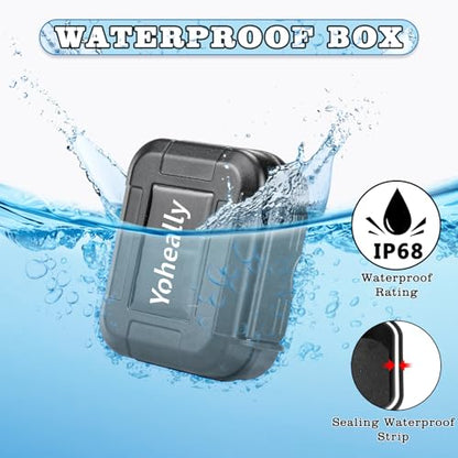 7 Pieces Waterproof Hearing Aid Case with Cleaning Kits, Extractable Sponge - color: Case With Cleaning Kit